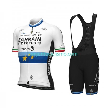 Conjunto Maillot + Culotte Corto con tirantes Team Bahrain Victorious 2022 N003